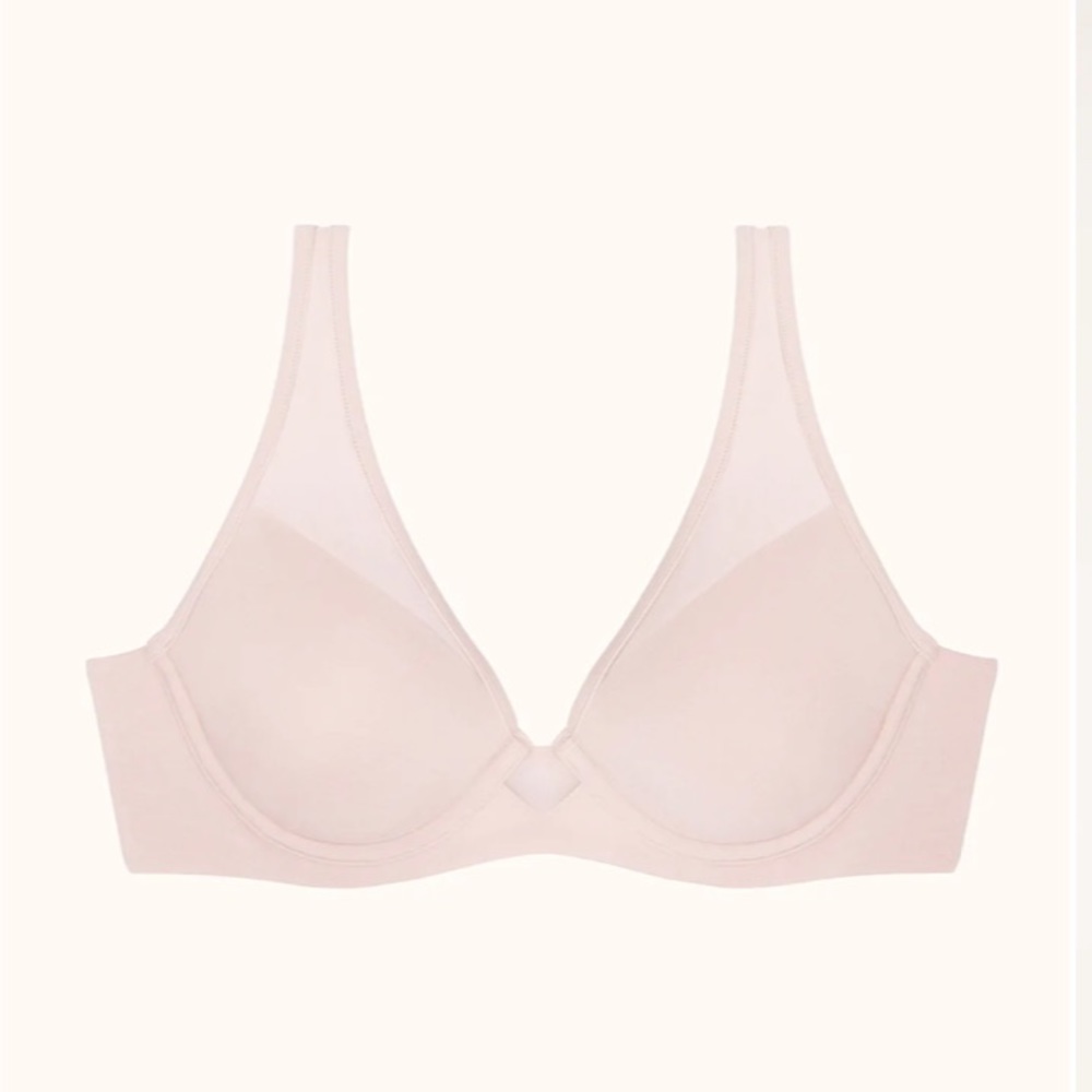 24/7 Pima Cotton Plunge Bra in Classic Rose Dust